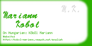 mariann kobol business card